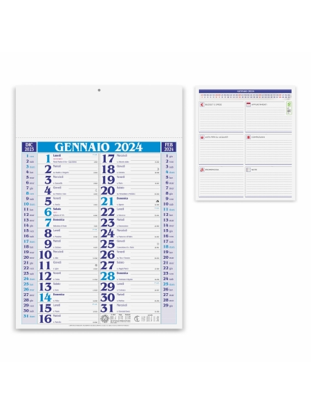 Calendari Olandesi cm 29 x 42,5 cm