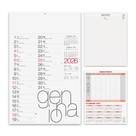 Calendari Olandesi personalizzati Moderno 30 x 47 cm