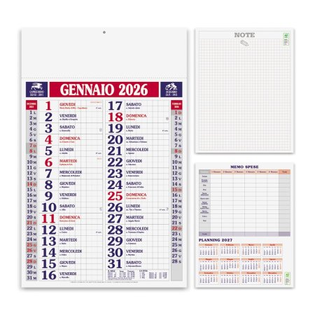 Calendario Olandese personalizzato Quadrettato 30 x 47 cm
