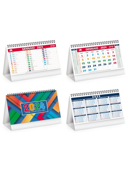 Calendari da tavolo personalizzati Color Mix 19 x 14,5 cm