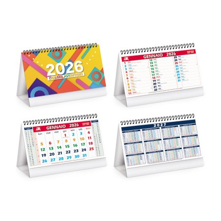 Calendari da tavolo personalizzati Color Mix 19 x 14,5 cm