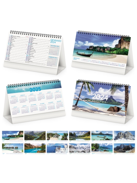 Calendari da tavolo personalizzato Paesaggi 19 x 14,5 cm