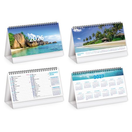 Calendari da tavolo personalizzato Paesaggi 19 x 14,5 cm