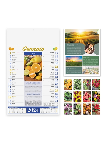 Calendari Olandesi illustrati personalizzati Orto e Giardino 29 x 47 cm