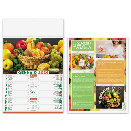Calendari Olandesi illustrati personalizzati Frutta e Verdura 30 x 47 cm
