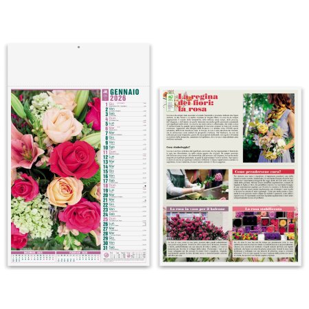 Calendari Olandesi illustrati personalizzati Fiori 30 x 47 cm