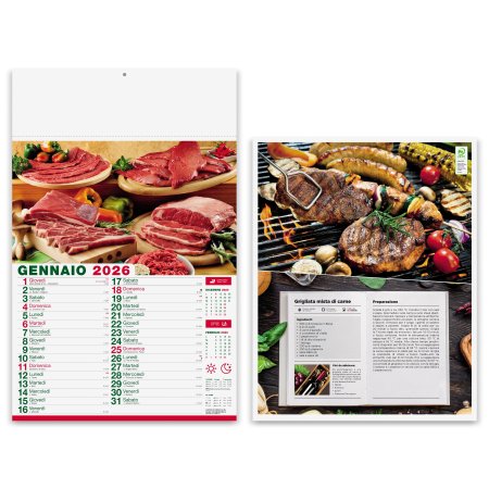 Calendari Olandesi Illustrati personalizzati Carni 30 x 47 cm