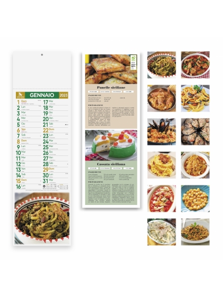 Calendari Gastronomia silhouette cm 14x47