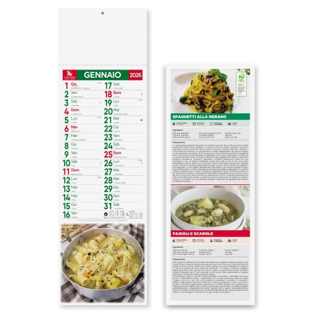 Calendari Silhouette personalizzati Gastronomia 14 x 47 cm