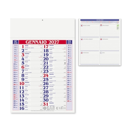 Calendari Olandesi personalizzati in Quadricromia 29 x 42,5 cm