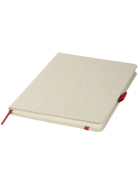 Block notes cm.14x21x1 con copertina in tela 80 fogli a righe