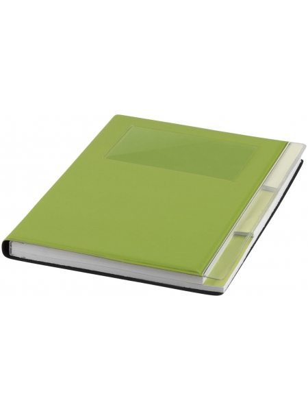 Block notes cm.14x21x1,5 con finestrella porta card 120 fogli a righe