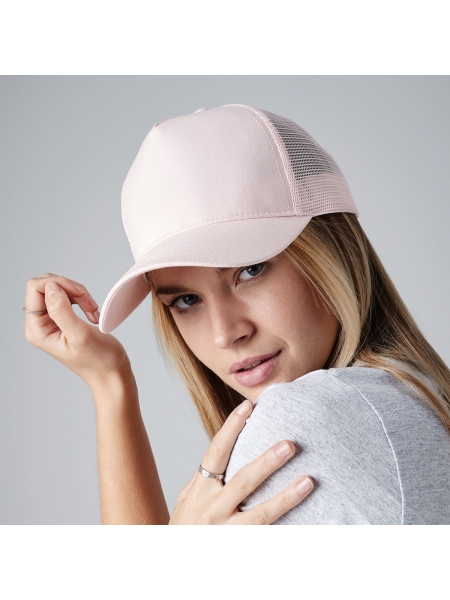 Cappellino modello trucker personalizzato Beechfield Snapback Trucker