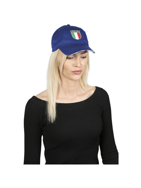Cappellini personalizzati economici con scudetto Italia