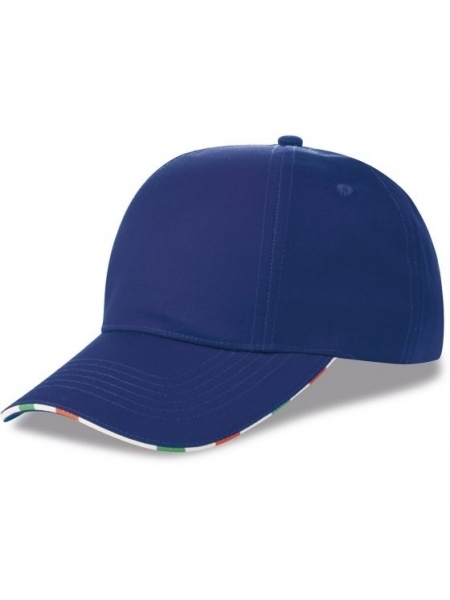 Cappellino 6 pannelli con bandiera italiana
