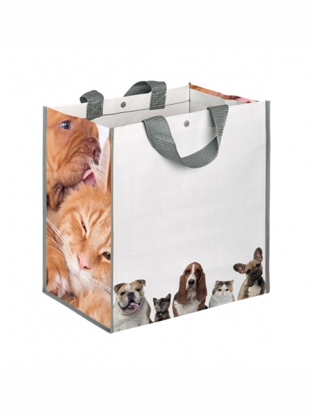 Shopper personalizzate in polipropilene Cani e Gatti 35x34,5x22 cm