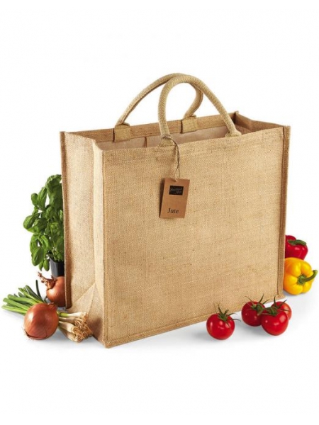 Shopper personalizzate in juta Betty 39x45x21 cm