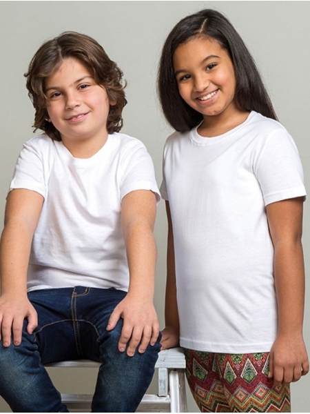 Magliette personalizzate bianche da bambino girocollo