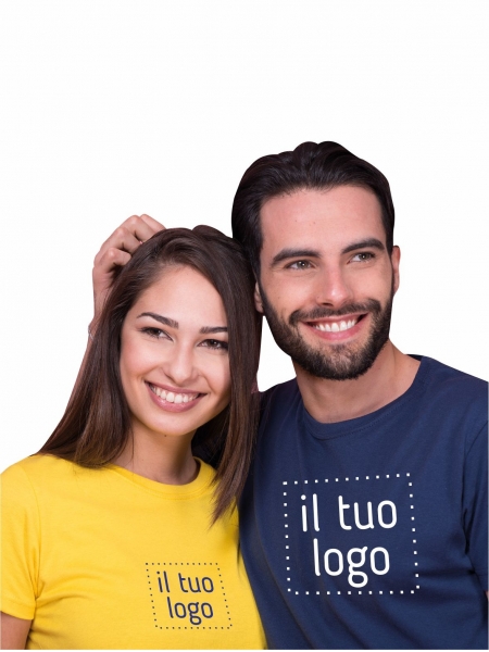 T shirt personalizzata unisex in cotone pettinato