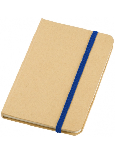 Taccuini notebook A6 cm.9,5x14,5x1,2 colore naturale ed elastico a contrasto