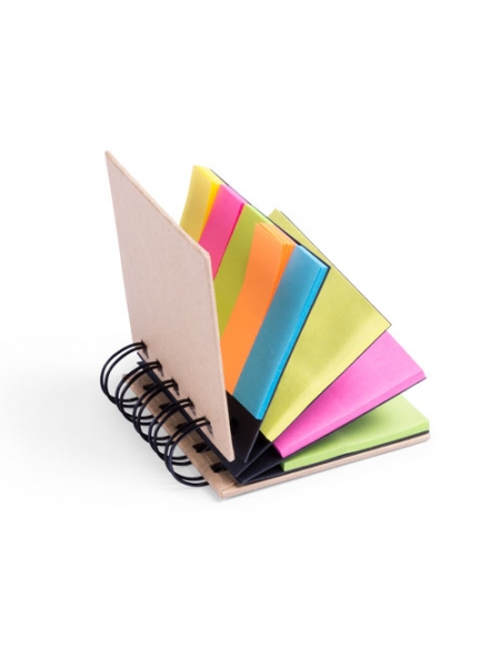 Block notes con copertina personalizzato Eco con Post It Laska