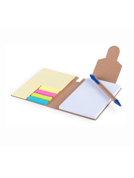 Block notes personalizzati con penna e post-it colorati Cravis