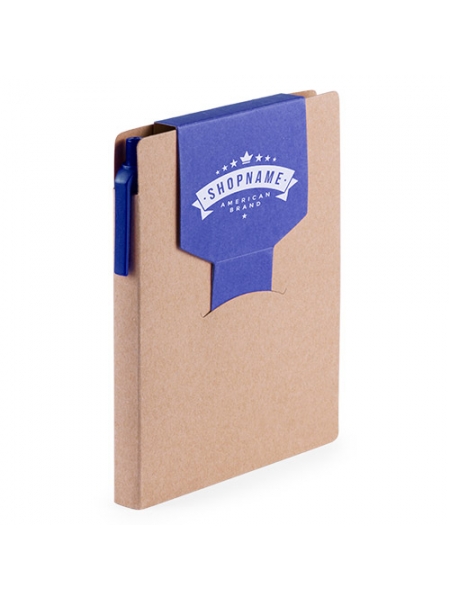 Block notes ecologico cm 10,2x14,2x1,3 in cartone riciclato design bicolore