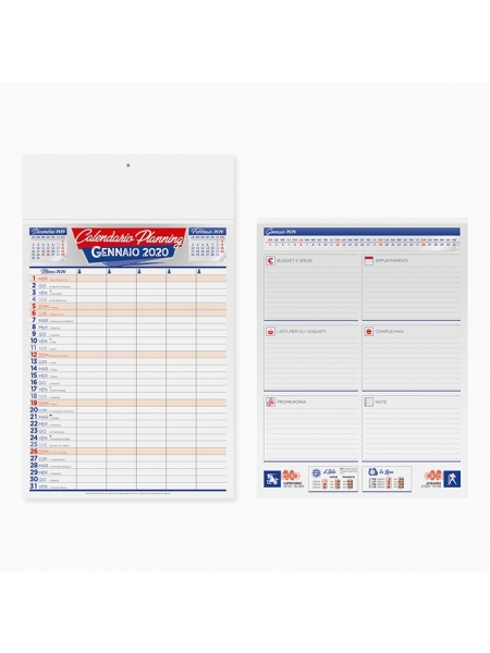Calendario Mensile Olandese Memo cm. 29x47