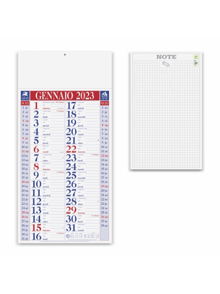 Calendario Mensile Olandese cm. 23x47