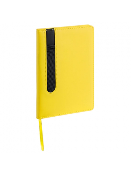 Block notes in pelle PU cm 14x20x1,5 con custodia per penna