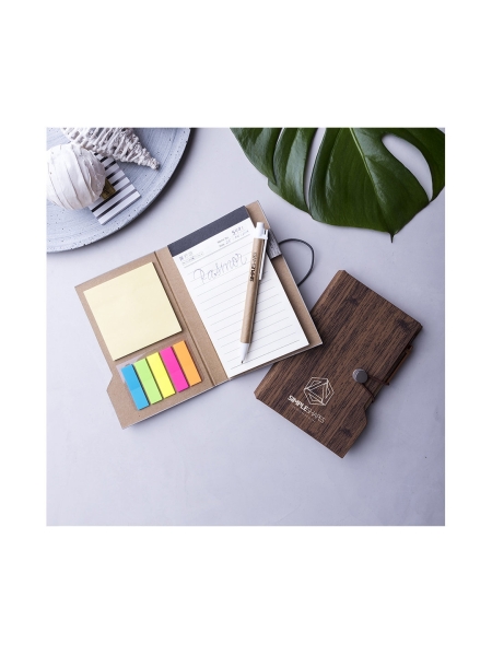 Taccuino A5 con penna e sticky notes personalizzato Rasmor