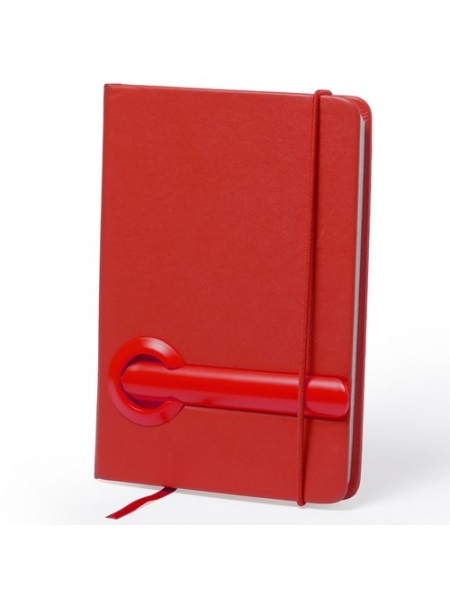 Block notes in pelle PU colorata cm 12,6x17,7x2,3 con elastico e segnalibro