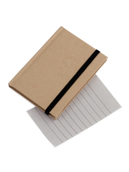 Block notes ecologici cm 7,5x10,2x0,8 con copertina in cartone riciclato