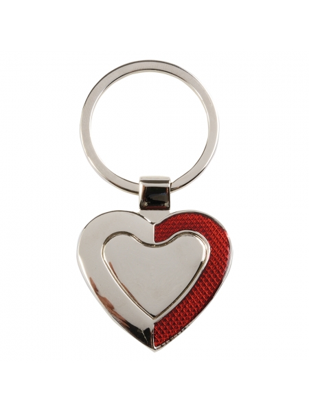 Portachiavi in metallo a forma di cuore personalizzato Biheart