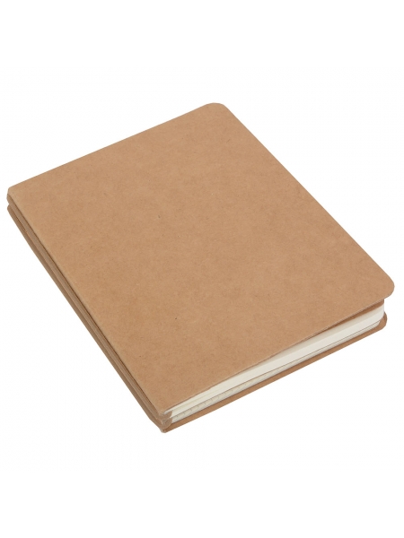 Taccuini doppi in carta riciclata cm 11x14,2x1,5 con fogli a quadretti e a righe