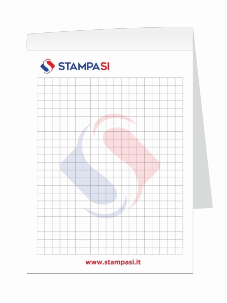 Block notes A3 personalizzati con logo aziendale (29,7 x 42 cm), incollati, 50 fogli