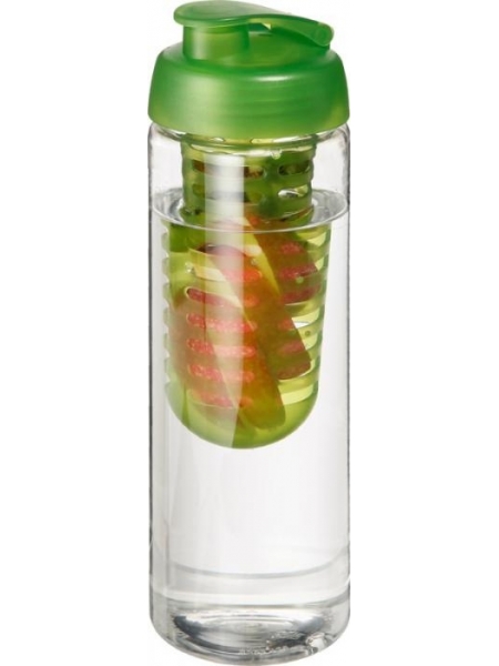 Borraccia sportiva H2O Vibe da 850 ml con coperchio a scatto e infusore
