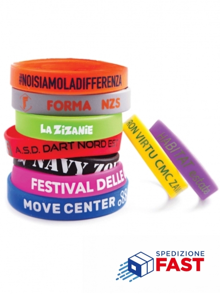 Braccialetti in silicone personalizzabile