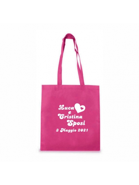 Shopper Borse matrimonio in tnt manici lunghi 70 gr. da 36x40 cm
