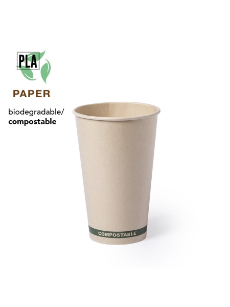 Bicchiere in materiale compostabile biodegradabile personalizzato Hecox 500 ml