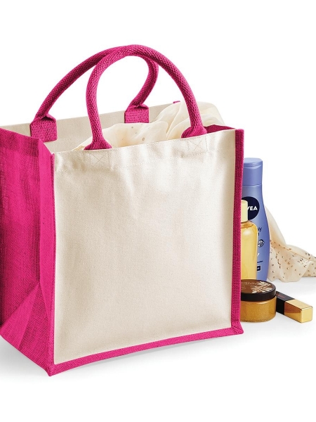 Shopper personalizzate in juta e cotone Printers 30x30x19 cm