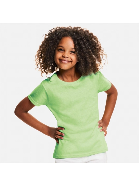 T-shirt Bambina Iconic fruit of the loom