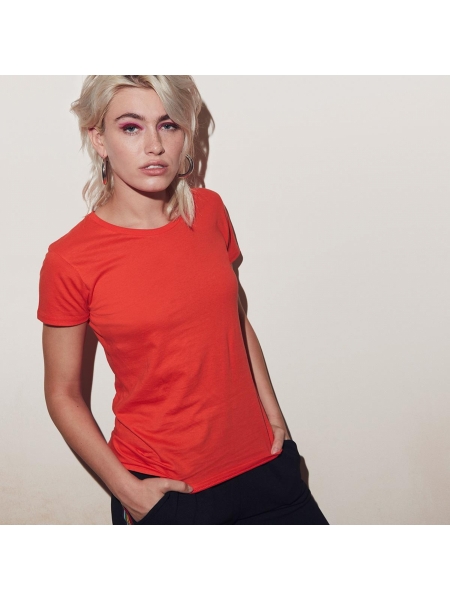 T-shirt Donna Iconic colorata Fruit of the Loom