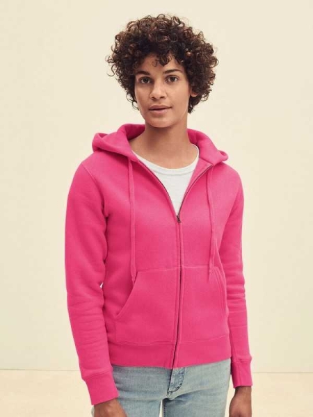 Felpa donna personalizzata Fruit of the Loom Premium Hooded Sweat Jacket