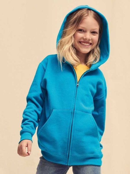 Felpa bambino personalizzata Fruit of the Loom Classic Hooded Sweat Jacket