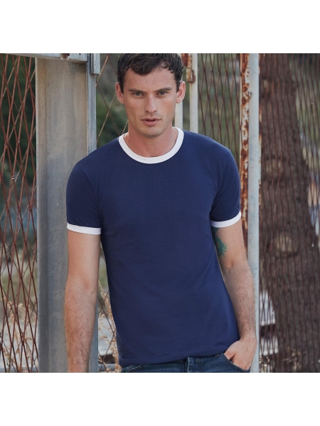 T-shirt Valueweight Ringer T Fruit of the Loom