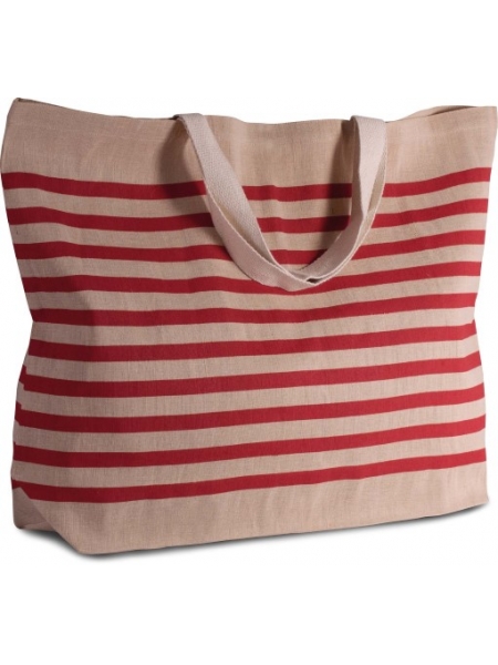Shopper personalizzate in juta con manici in cotone 72x48x15 cm