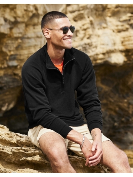 Felpa uomo personalizzata Fruit of the Loom Classic Zip Neck Sweat