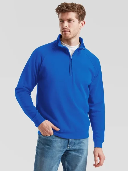 Felpa uomo personalizzata Fruit of the Loom Classic Zip Neck Sweat