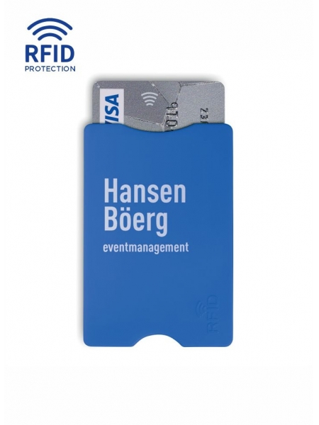 Porta carte di credito in PS con protezione RFID, con interno in alluminio.